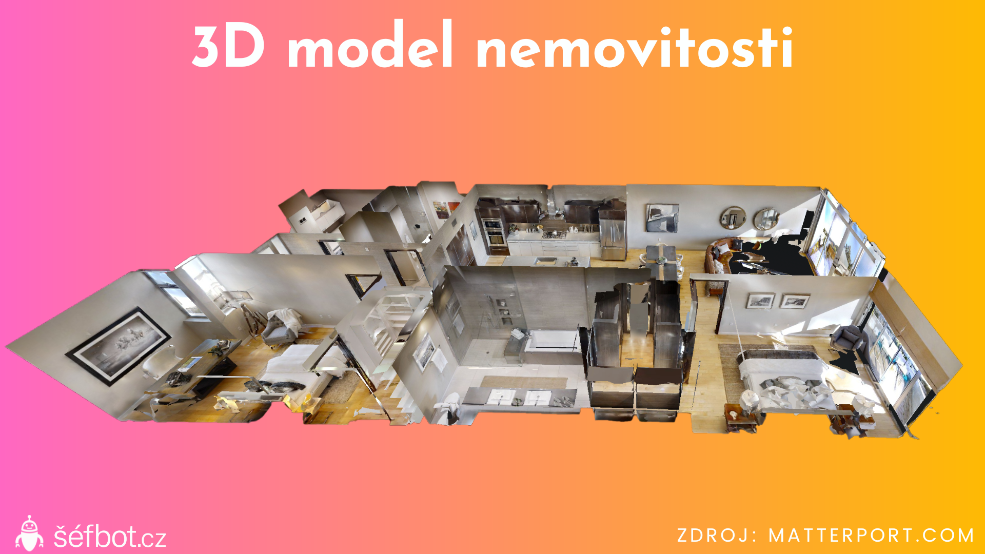 3D model nemovitosti pomocí Matterport